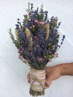 Buchet cununie rustic lavanda si spice de grau, pret atractiv, livrare Bucuresti