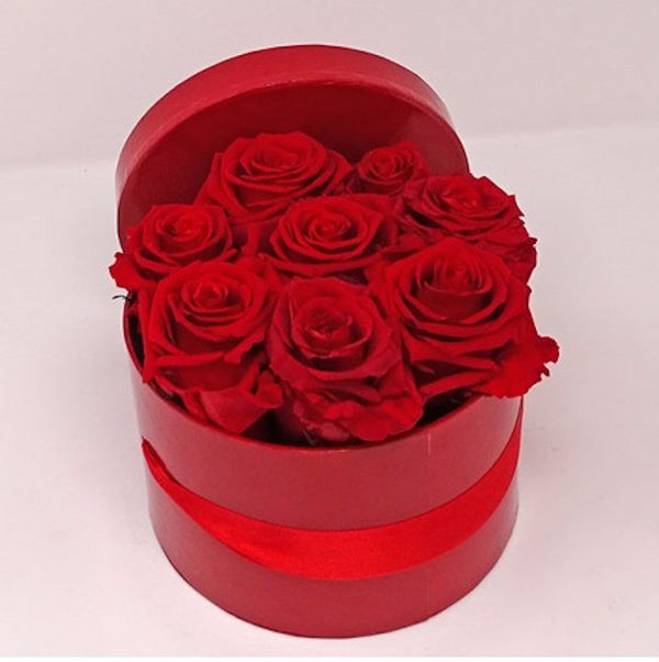 Trandafiri criogenati rosii in cutie - o declaratie de dragoste