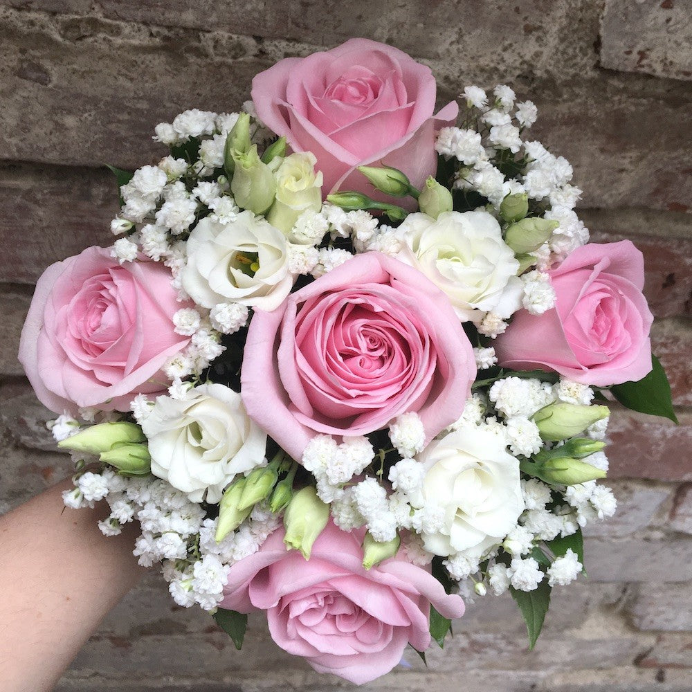 Buchete cununie civila trandafiri roz la pret special, livrare in Bucuresti!