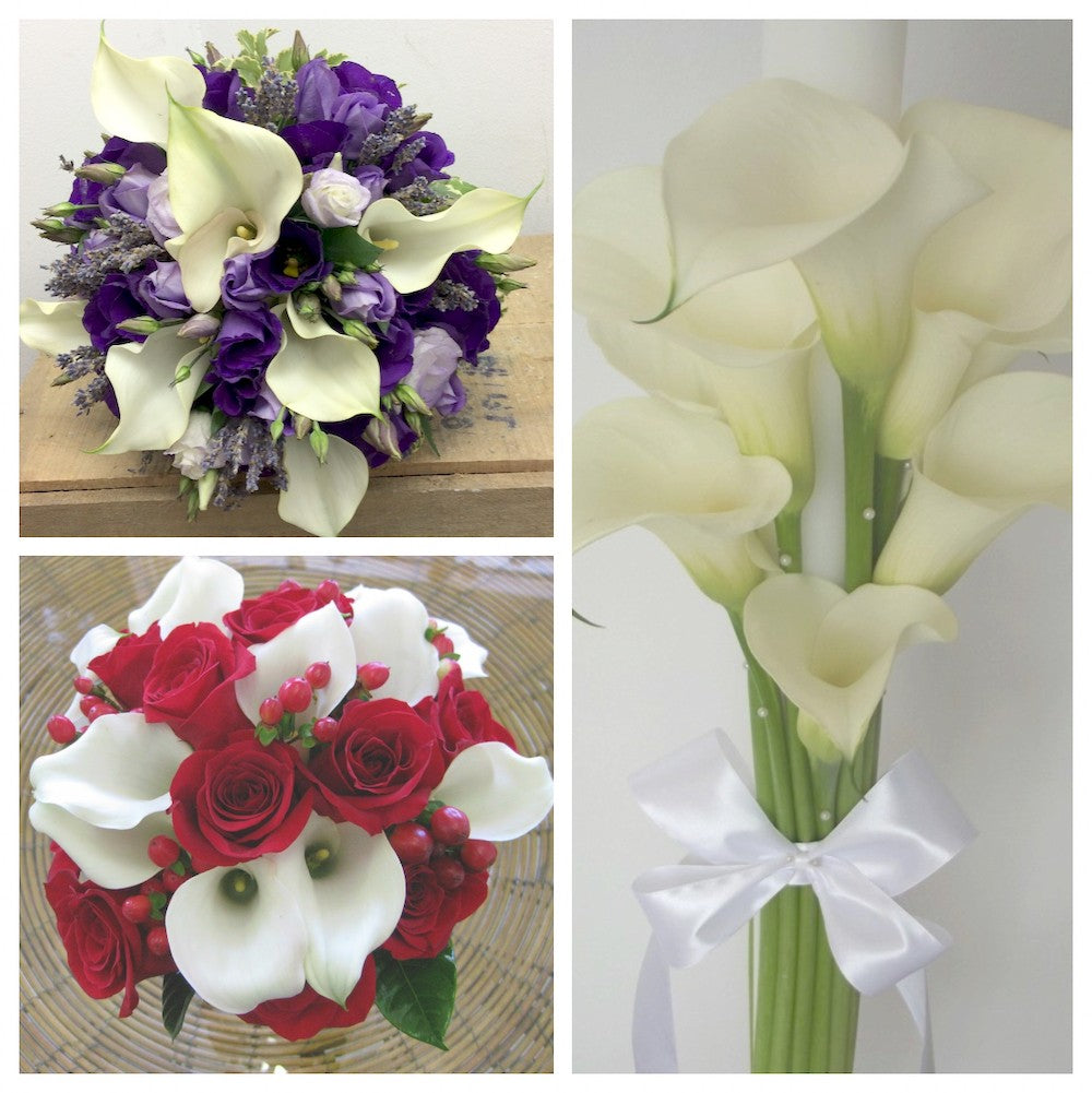 Pachet complet de nunta - buchete si lumanari cununie cale albe