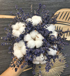 Buchet special din lavanda si flori de bumbac, pret special online!