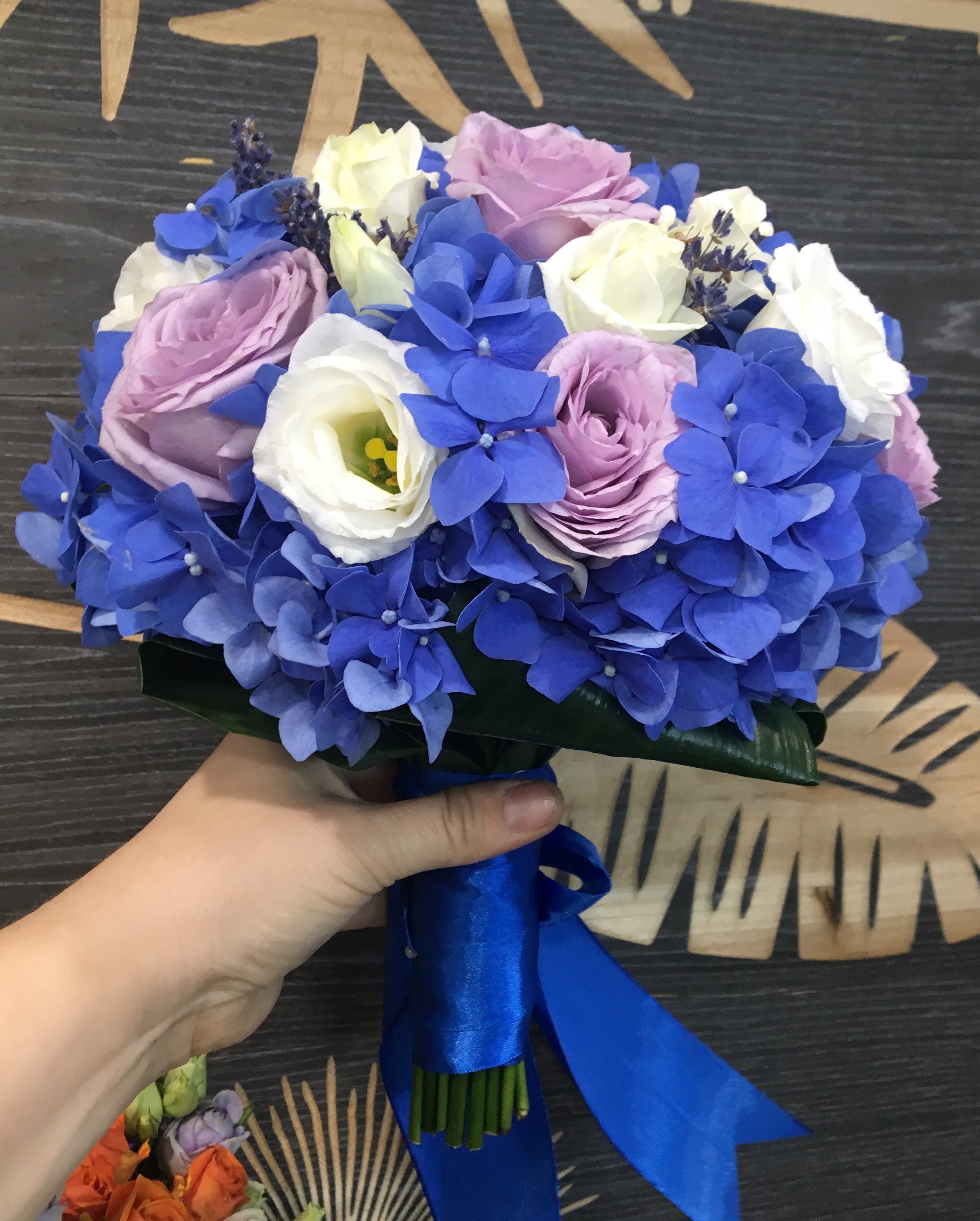 Buchet cununie civila bumbac si lavanda