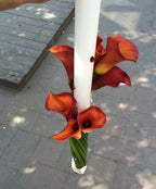 Lumanare de botez din cale portocalii