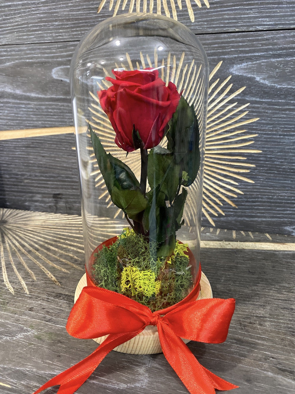 Cumpara  trandafiri criogenati rosii  in cupola de sticla, pret special!