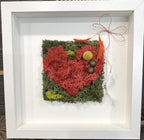 Tablou licheni stabilizati "Red Heart"