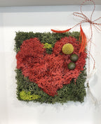 Tablou licheni stabilizati "Red Heart"