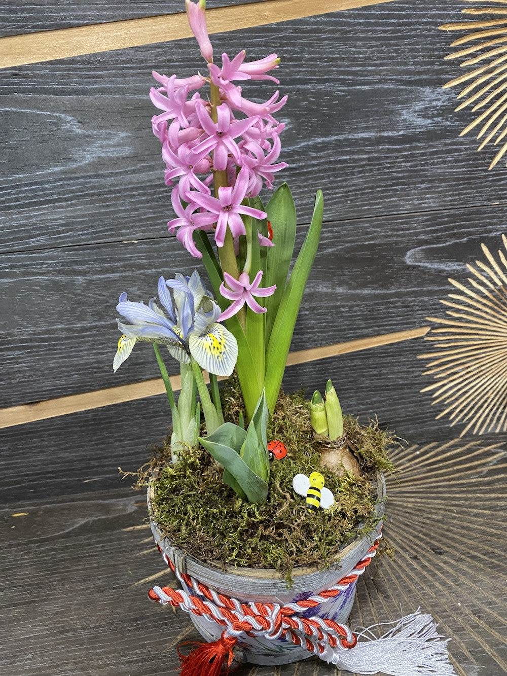 Aranjament cu mix bulbi de primavara