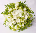 Buchet de mireasa din frezii albe - cel mai bun pret cu livrare Bucuresti!