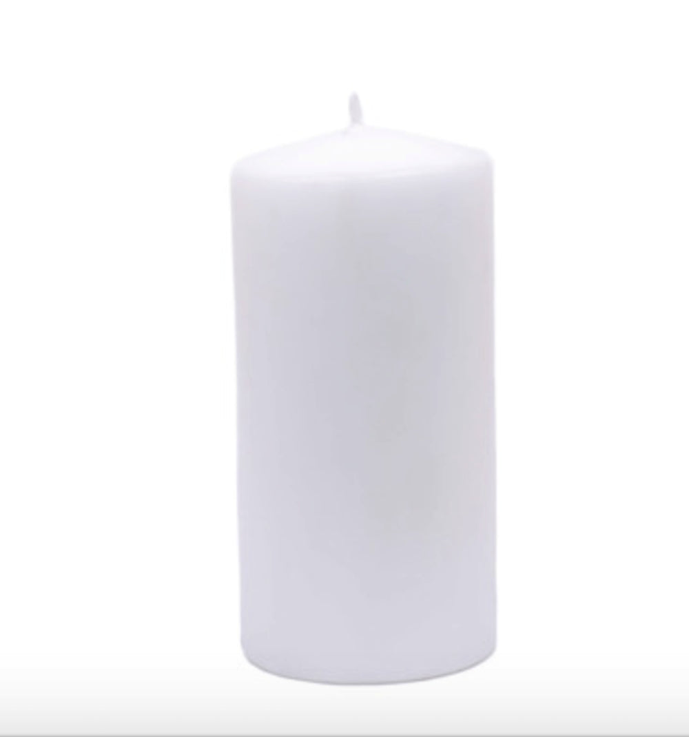 Lumanare scurta alba 30 cm