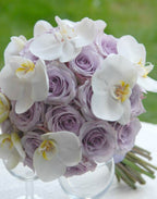 Buchet mireasa trandafiri mov- cel mai bun pret, cu livrare in Bucuresti