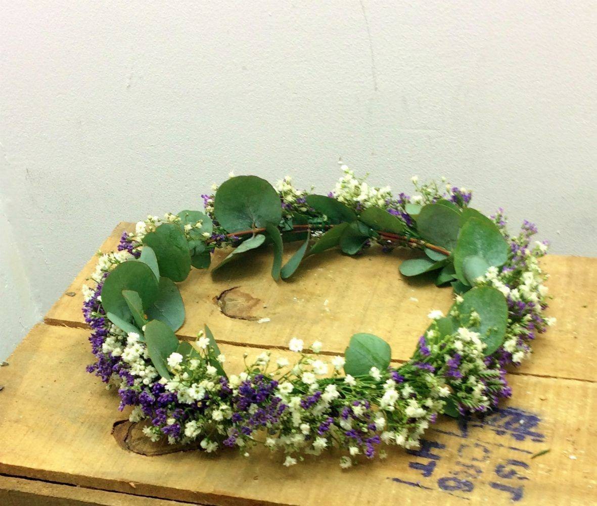 Coronita flori naturale limonium si floarea miresei