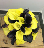 Buchet cununie din 19 cale grena si galbene