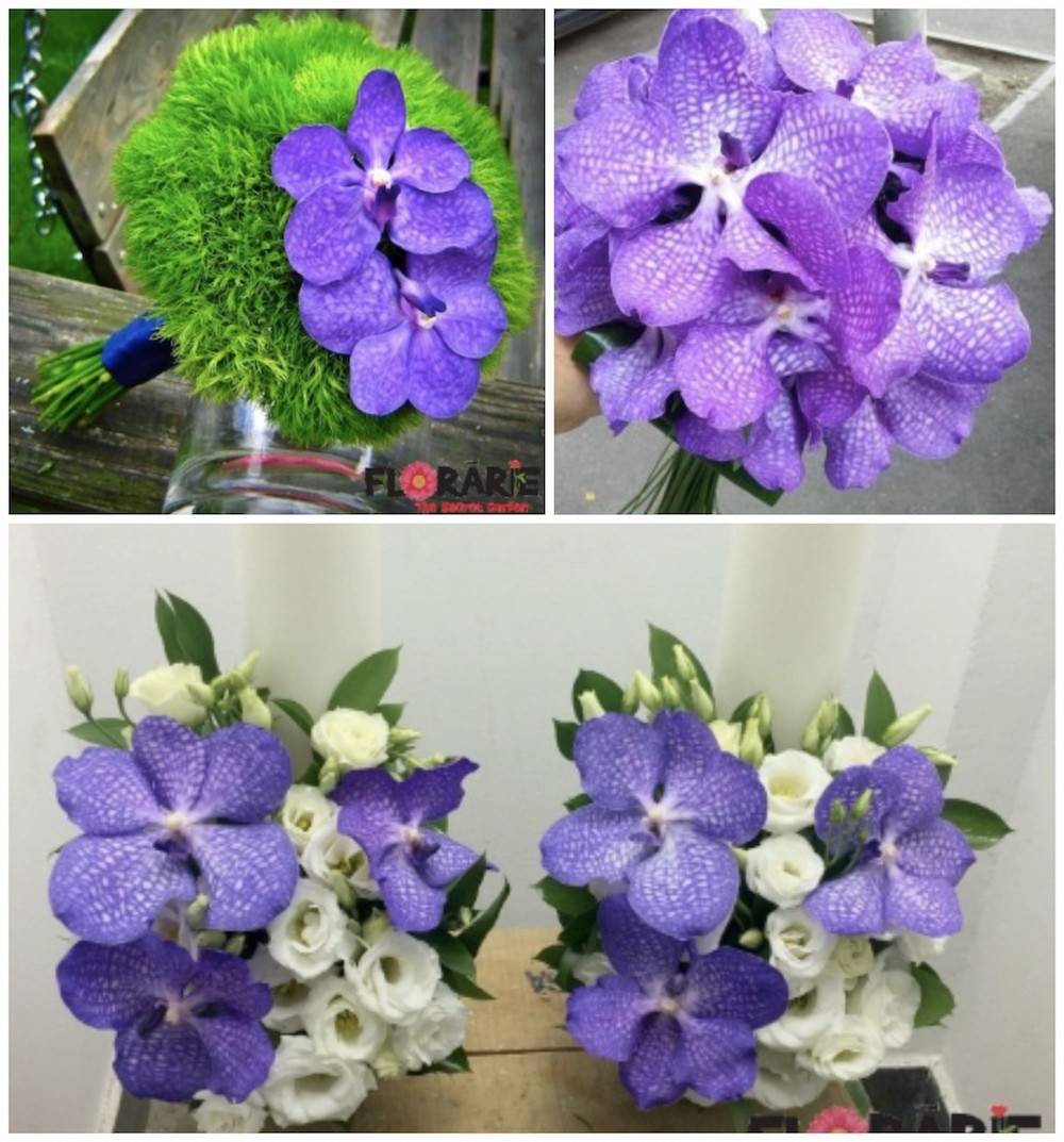 Pachet complet nunta lumanari si buchete orhidee vanda, pret imbatabil!