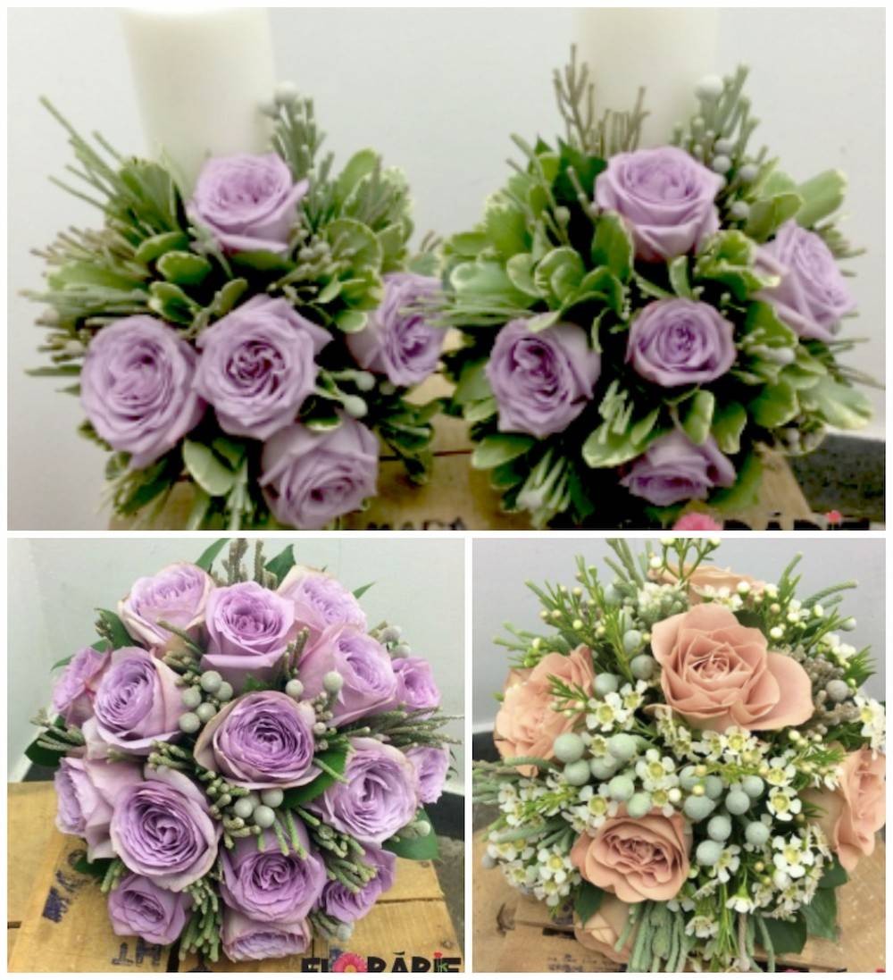 Pachet complet cununie lumanari si buchete brunia, pret imbatabil!