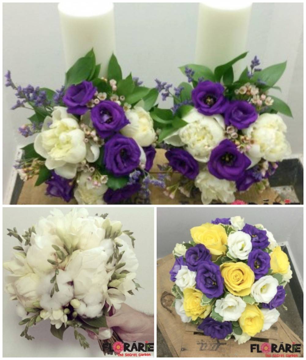 Livrare Pachet complet nunta lumanari si buchete phalaenopsis, pret imbatabil!