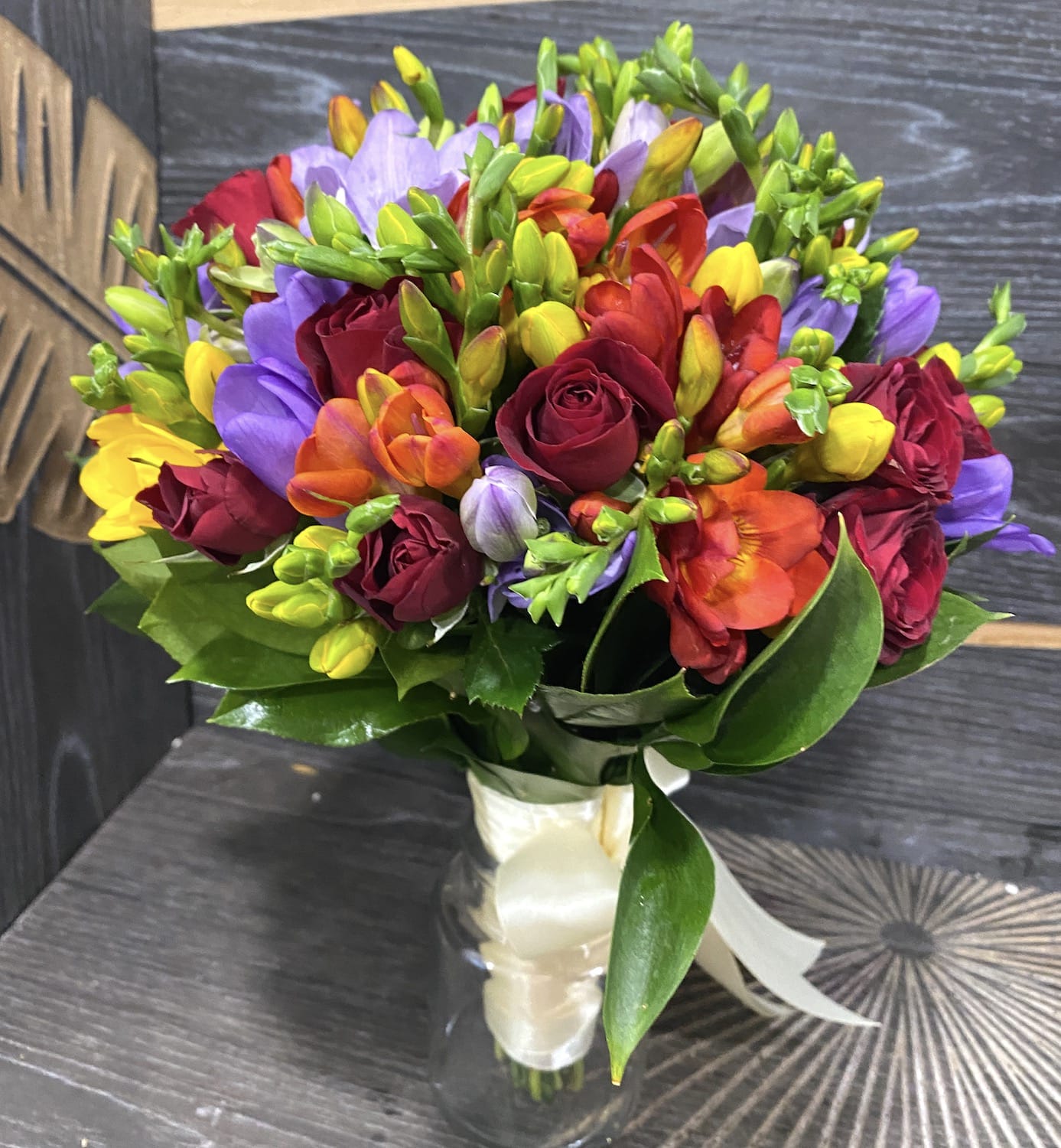 Freesia bridal bouquet mix