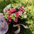 Buchet mireasa minirose si ornithogalum