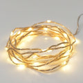 Instalatie Craciun 500 cm - Silver Wire Lights + Rustic Rope, 50 leduri